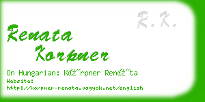 renata korpner business card